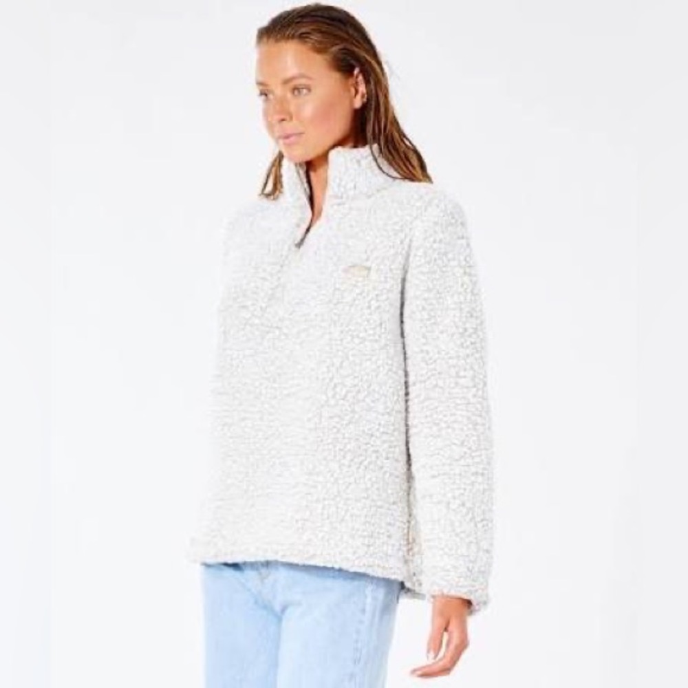Rip curl white fleece NWT